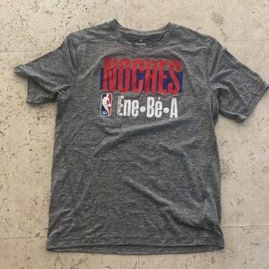 NBA Gray T-Shirt NOCHES ENE•BE•A SIZE L